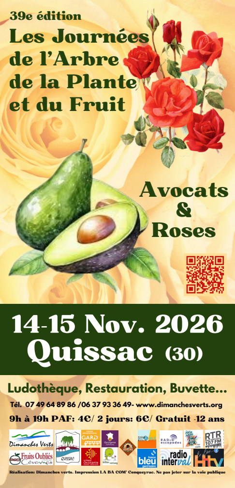 Les journée de l&rsquo;arbre, de la plante et du fruit le 14-15 novembre à Quissac